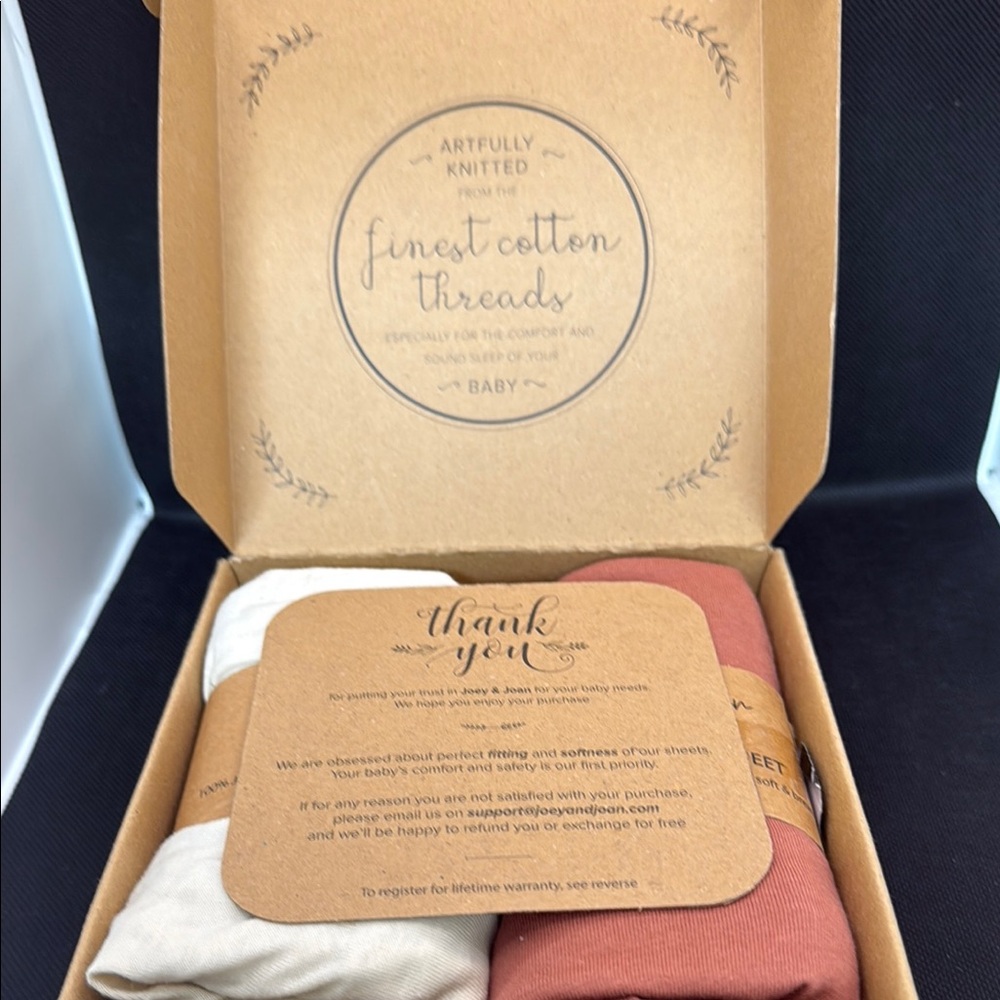 Cotton Baby Sheet - Cream and Brown